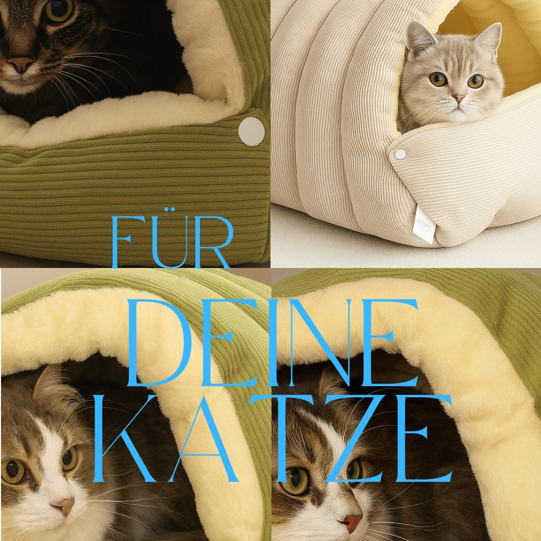 Katzen - Schlummerhöhle aus echter Baumwolle